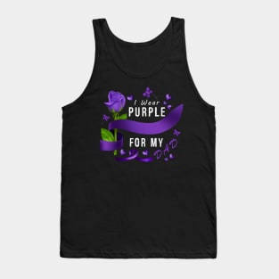 I Wear Purple For My Dad Alzheimer's Awareness Tank Top